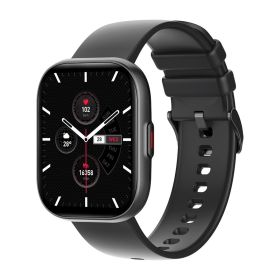 High-end Heart Rate Meter Step Plastic Call Smart Watch (Color: BLACK)