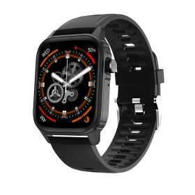 Temperature Measurement Heart Rate Alarm Sleep Sports Watch (Color: BLACK)